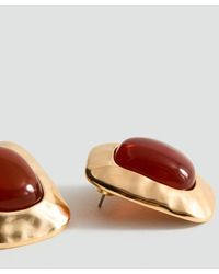 Mango - Combined Resin Stone Earrings - Lyst