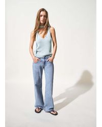MANGO TEEN - Knitted Top With Shawl Detail - Lyst