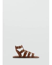 Mango - Strap Sandals With Buckles - Lyst