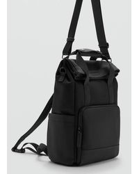 Mango - Zaino Nero Multifunzione Nero - Lyst