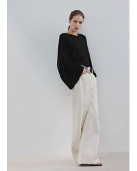 Mango - Round Neck Knitted Cape - Lyst