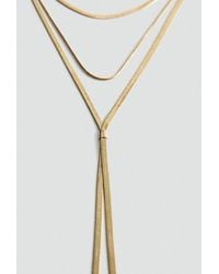 Mango - Long Triple Necklace - Lyst