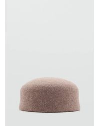 Mango - 100% Wool Pillbox Hat - Lyst