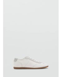 Mango - Leather Mixed Sneakers - Lyst