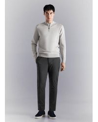 Mango - Comfort Stretch Zip Jersey - Lyst