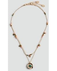 Mango - Mixed Double Necklace - Lyst