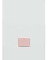 Mango - Small Wallet With Croc Effect - Lyst