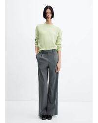 Mango - Round-neck Knitted Sweater Pastel - Lyst