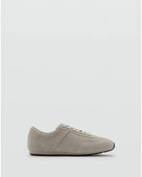 Mango - Suede Trainers - Lyst