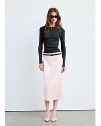 Mango - Plain Fitted T-Shirt - Lyst