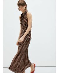Mango - Checked Asymmetric Skirt - Lyst