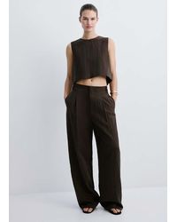 Mango - Lyocell Top With Buttons On The Back - Lyst