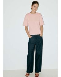 Mango - Short-Sleeved Fine-Knit Sweater - Lyst