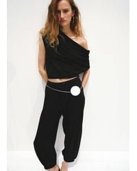 Mango - Knitted Sweater With Draped Neck - Lyst