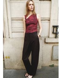 Mango - Asymmetric Printed Top - Lyst