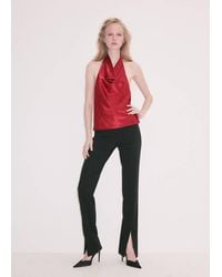 Mango - Draped Halterneck Top - Lyst