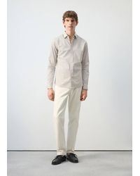 Mango - 100% Cotton Regular Fit Check Shirt - Lyst