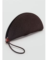 Mango - Natural Fibre Toiletry Bag With Bead Detail - Lyst