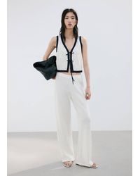 Mango - Bow Tie Waistcoat Top - Lyst