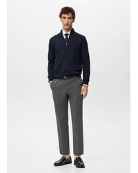 Mango - Bologna Cropped Slim-Fit Trousers - Lyst