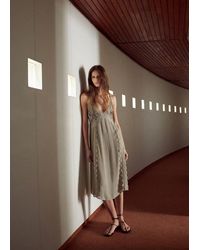sachin and babi light blue dress Mango Women's English Embroidered Strapless Dress main image 0