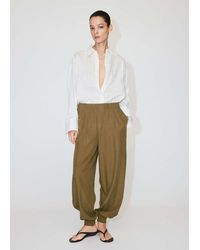 Mango - Baggy Lyocell Trousers - Lyst