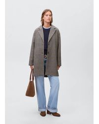 MANGO TEEN - Houndstooth Wool-Blend Coat - Lyst