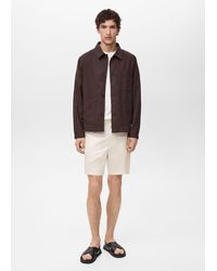 Mango - Straight Fluid Bermuda Shorts - Lyst