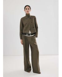 Mango - Double-Breasted Linen Jacket - Lyst
