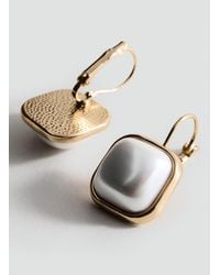 Mango - Quadratische Kunstharz-Ohrringe - Lyst
