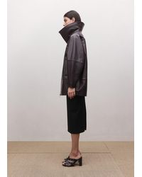 Mango - Leather Strap Sandals With Buckles - Lyst