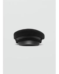 Mango - Wool-Blend Baker Boy Cap - Lyst