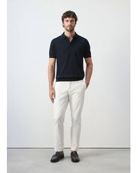 Mango - Prato Cropped Tapered Chino Trousers - Lyst