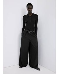 Mango - Contrast-Bodice Long Jumpsuit - Lyst
