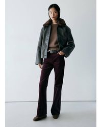 Mango - Flared Corduroy Trousers - Lyst