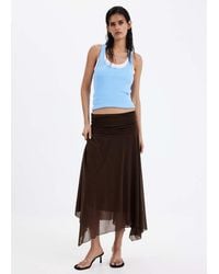 Mango - Fitted Ribbed Top - Lyst