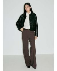 Mango - Flared Trousers With Seams - Lyst
