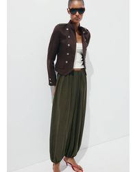 Mango - Mid-Rise Harem Pants - Lyst