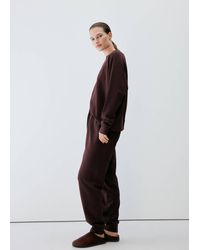 Mango - Cotton Pyjama Trousers With An Elasticated Waistband - Lyst