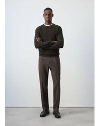 Mango - 100% Fine Ribbed Cotton Sweater - Lyst
