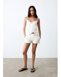 MANGO TEEN - Mirror Mini Shorts - Lyst