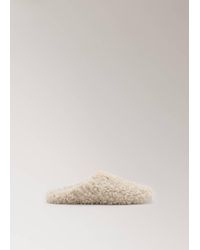 Mango - Shearling-Slipper - Lyst