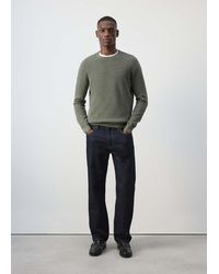 Mango - 100% Fine Ribbed Cotton Sweater - Lyst