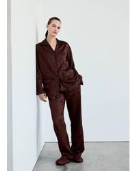 Mango - Satin Sequin Pyjama Shirt - Lyst