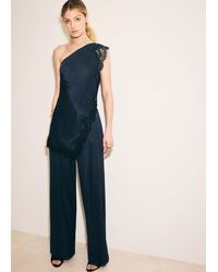 Mango - Satin Straight-Fit Trousers - Lyst