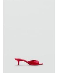 Mango - Kitten-Heel Sandals With Strap - Lyst