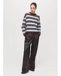 Mango - Oversized Striped Sweater - Lyst