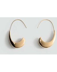 Mango - Twisted Hoop Earrings - Lyst