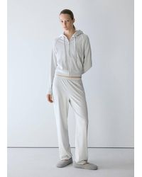 Mango - Soft-Touch Velour Trousers - Lyst