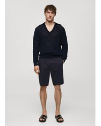 Mango - Slim-fit Chino Cotton Bermuda Shorts Dark - Lyst